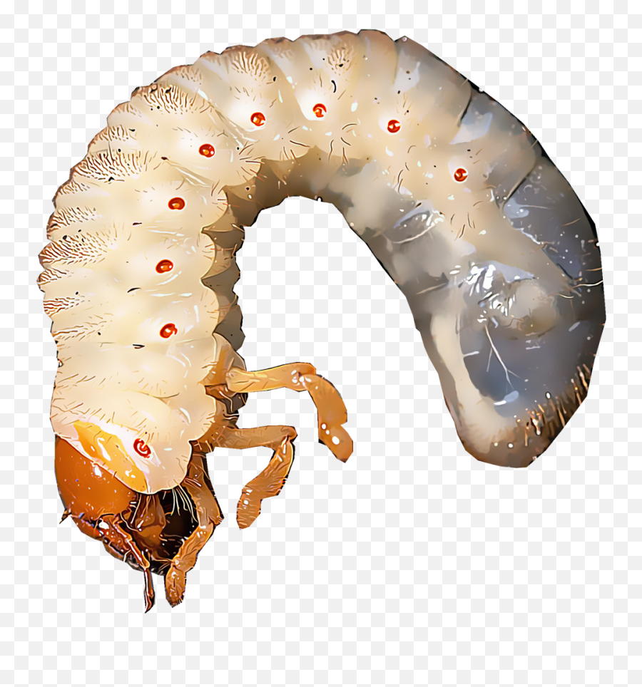 Download White Grubs Are The Immature Larvae Of Several - White Grub Png,Caterpillar Transparent Background