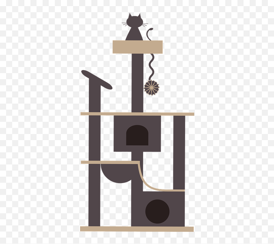 Graphic Cat Tree - Free Vector Graphic On Pixabay Cat Tree Clipart Png,Tree Logos
