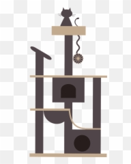 Graphic Cat Tree - Free Vector Graphic On Pixabay Cat Tree Clipart Png,Tree Logos