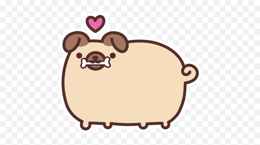 Pusheen With Molang - Sticker Mania Pugsheen The Dog Gif Png,Molang Png