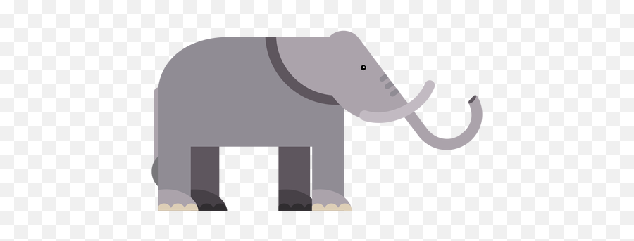 Elephant Ear Ivory Trunk Tail Flat Rounded Geometric - Animal Figure Png,Ivory Icon