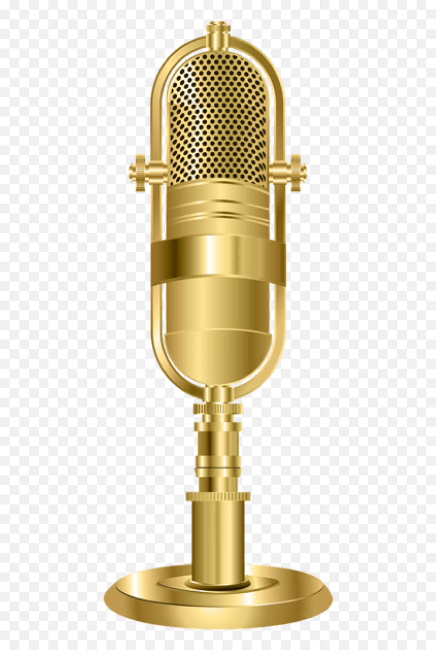 Download Hd Free Png Studio Microphone Gold - Transparent Background Gold Microphone,Free Studio Icon