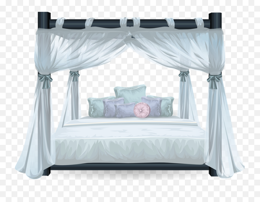 Bed Four Poster Luxury - Four Poster Bed Clipart Png,Bedroom Png