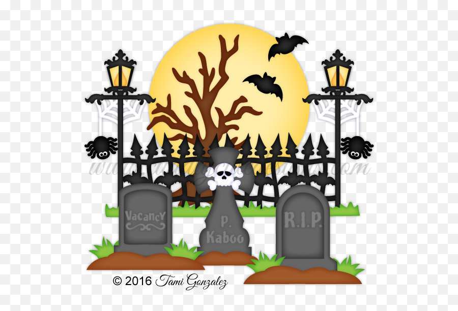 Spooky Graveyard - Halloween Graveyard Clipart Png,Graveyard Png