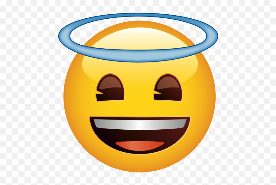 Emoji U2013 The Official Brand Smiling Face With Halo Fitz 0 - Light Green Happy Emoji Png,Angel Emoji Png