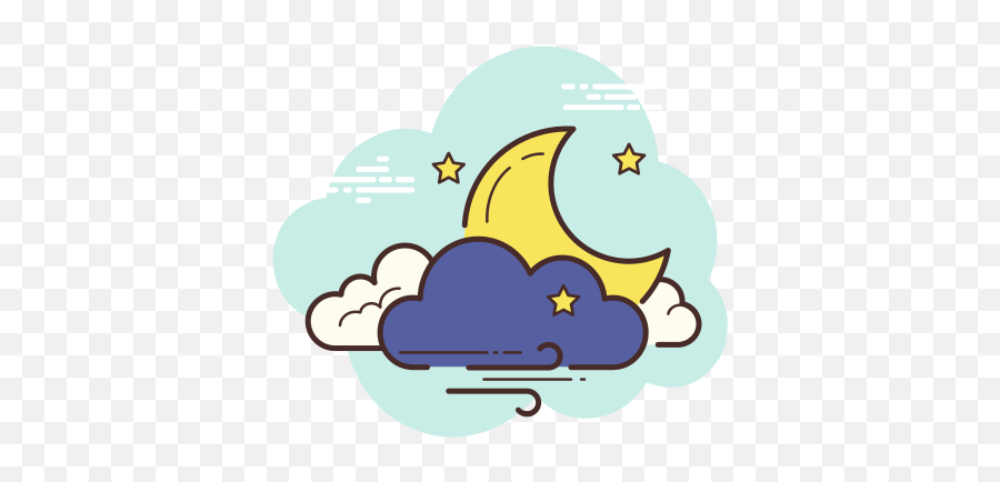 Night Wind Icon - Free Download Png And Vector Bubbles Icons Of Weather,Night Clouds Png