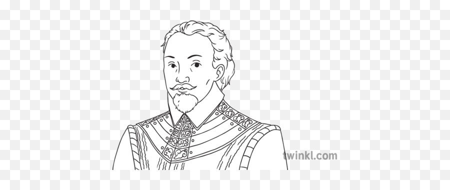 Sir Francis Drake Portrait History Tudor Secondary Bw Rgb - Illustration Png,Drake Face Png