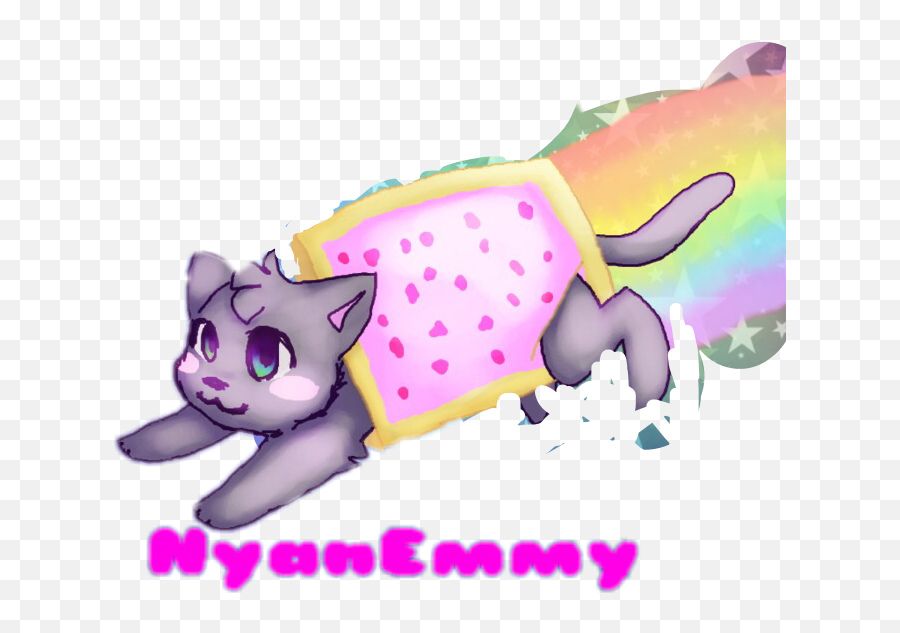 Nyanemmy Nyancat Nyan Cat Ranbowcat Rainbow Flyingcat - Nyan Cat Png,Nyan Cat Transparent