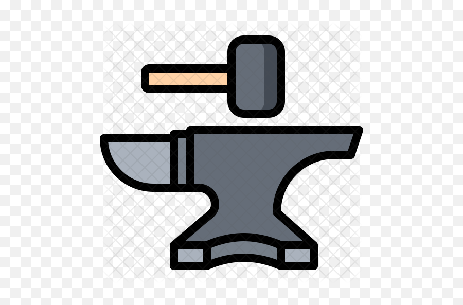 Anvil Icon Of Colored Outline Style - Anvil Icon Png,Anvil Png