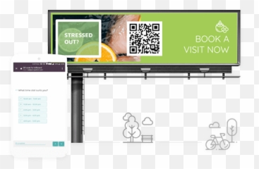 Qr Code - Billboard With Qr Code Png,Billboard Png