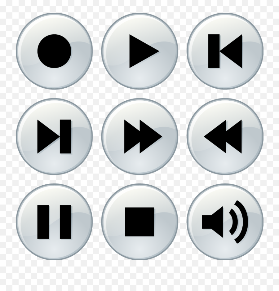 Music Player Buttons Color Download Svg - Icon Music Player Buttons Png,Png Buttons
