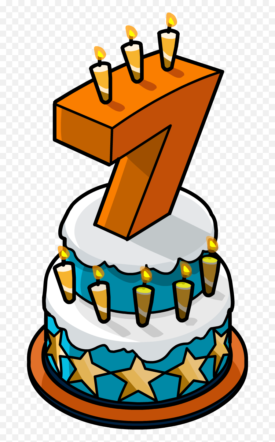 7th Birthday Cake Png 1 Image - 7th Birthday Cake Png,Birthday Cake Png
