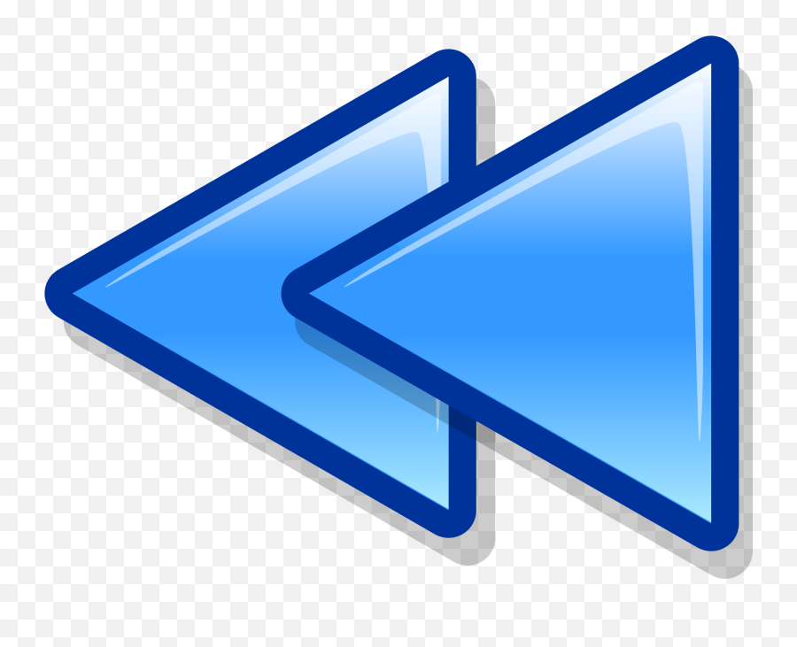 Download Gtk Media Rewind Ltr - Blue Back Button Png,Rewind Symbol Png
