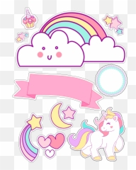 Nuvem unicornio kawaii para colorir by PoccnnIndustriesPT on