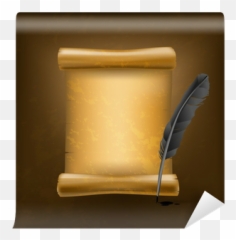 Black Feather And Old Scroll Wall Mural U2022 Pixers We Live To Change - Wallet png