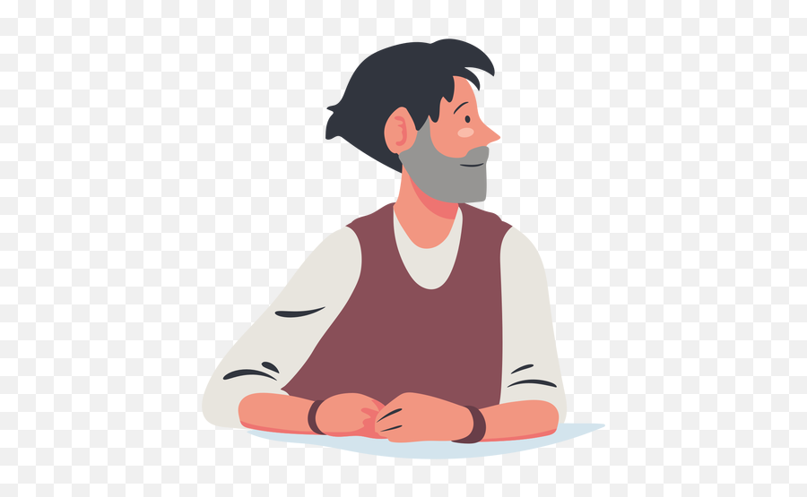 Man With Beard Character - Transparent Png U0026 Svg Vector File Illustration,Cartoon Beard Png