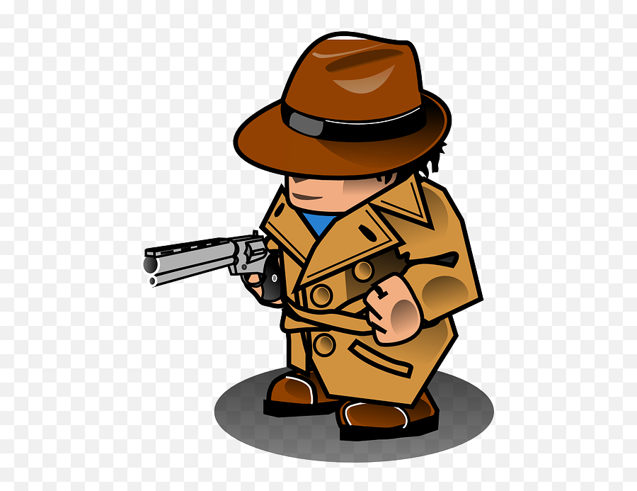 Detective Png - Detective Free To Use Cliparts Detective Detective With Gun Cartoon,Gun Clipart Png
