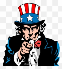 Uncle Sam Royalty Free Vector Clip Art - Transparent Background Uncle Sam Clipart Png,Uncle Sam Hat Png