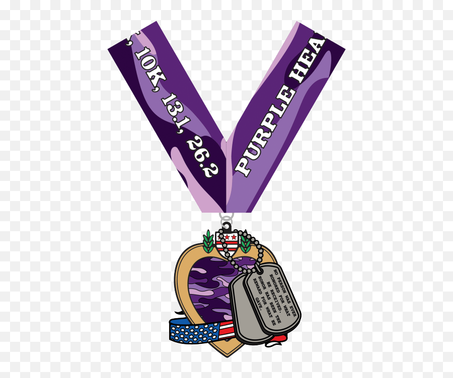 2019 Purple Heart Day 1 Mile 5k 10k - Purple Heart Png,Purple Heart Medal Png
