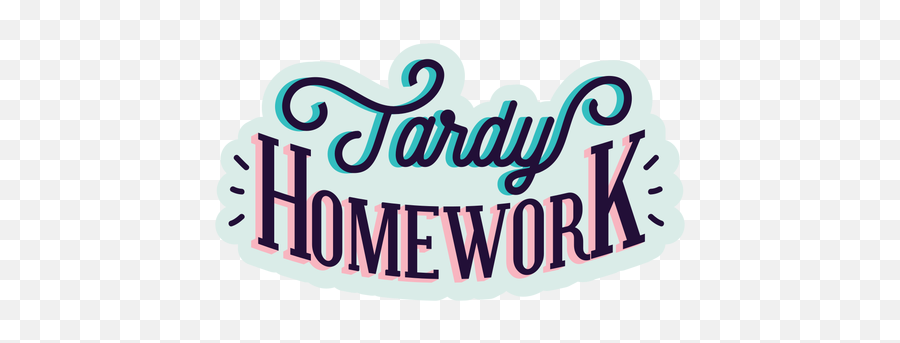 Tardy Homework Badge Sticker - Transparent Png U0026 Svg Vector File Horizontal,Homework Transparent