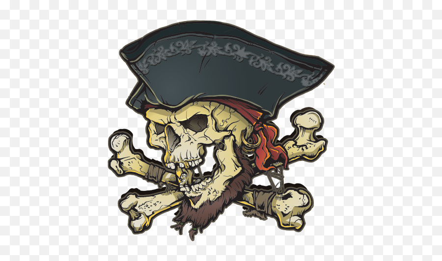 Printed Vinyl Pirate Skull Crossbones Stickers Factory - Decal Sticker Pirate Skull And Crossbones Png,Skull And Crossbones Transparent