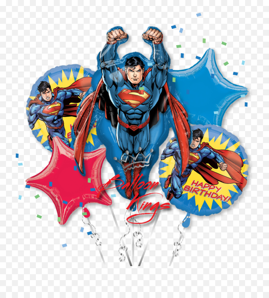 Superman Bouquet - Superman Balloons Png,Super Man Png