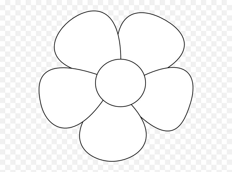 Royalty Free Stock Flowers Png Files - Blank Flower Outline,Simple Flower Png
