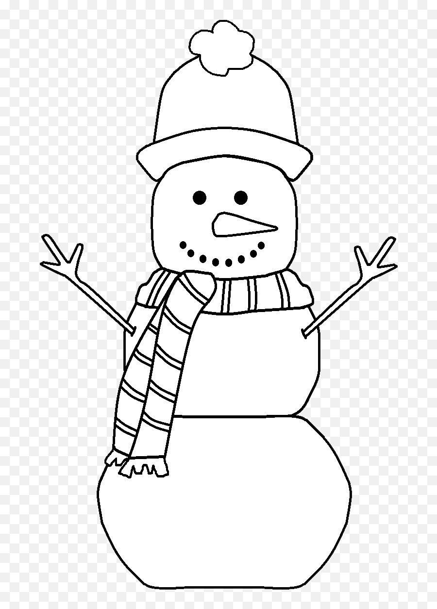 Background Courtesy Of - Snow Man Clip Art Black And White Black White Snowman Graphic Png,Frosty The Snowman Icon