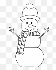 Background Courtesy Of - Snow Man Clip Art Black And White Snowman Graphic png