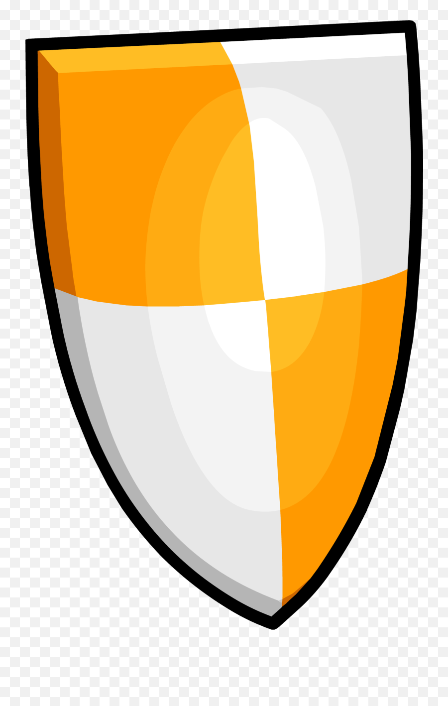 Orange Shield Club Penguin Wiki Fandom - Club Penguin Shield Png,Medieval Shield Icon