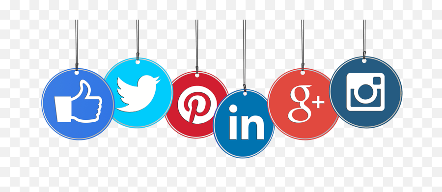 Social Media Logos In One Line Clipart - Social Media Logo Design Png,Social Media Logo Png