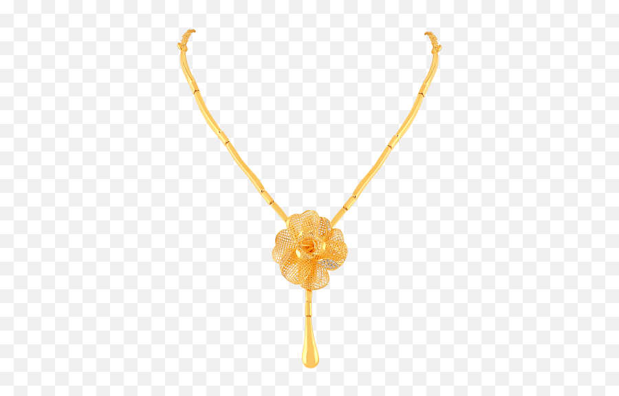 Buy Poppy Lace Style Studded Flower - Necklace Png,Gold Chains Png