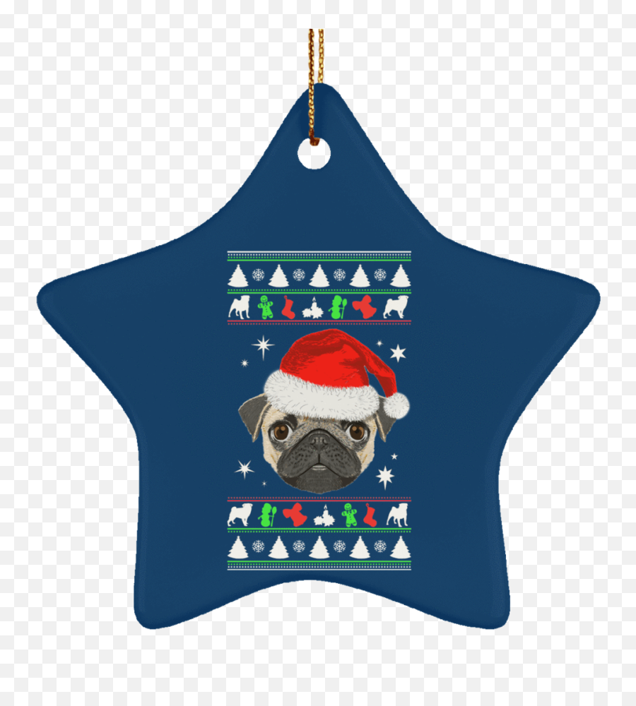 Download Hd Pug Face Christmas Ornaments - Christmas Png,Christmas Ornaments Png