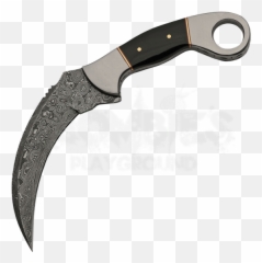 Download Damascus Karambit Knife - Karambit Knife Damascus Steel Png,Karambit Png