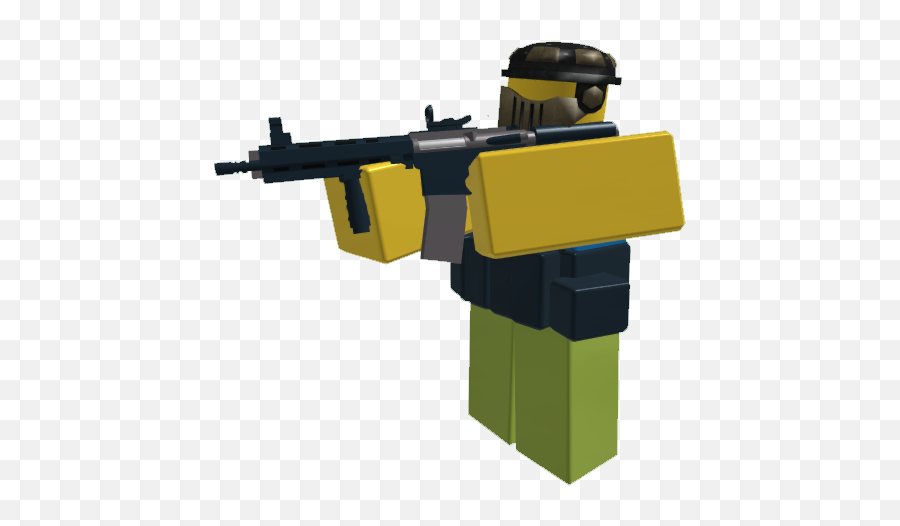 Download Borderline Player - Roblox Noob With Gun Png,Pointing Gun Png