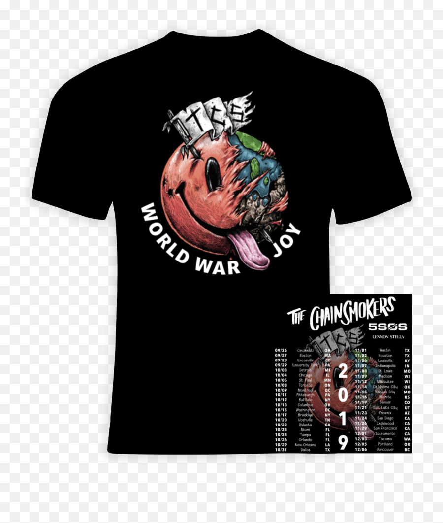 Summer 2019 Concert Tour T Shirt - Graphic Design Png,5 Seconds Of Summer Logo