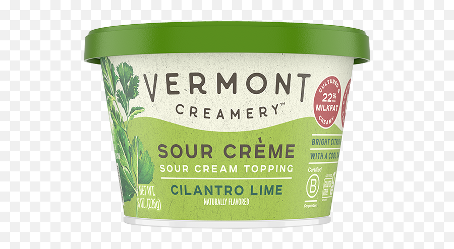 Cilantro U0026 Lime Sour Crèmeu200b Vermont Creamery - Fresh Png,Cilantro Icon