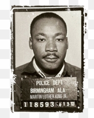 Martin Luther King Jr Mugshot T - Shirt Arrete png