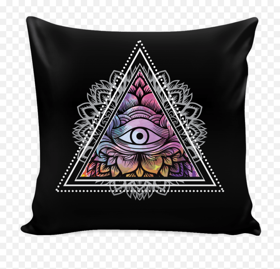 Download All Seeing Eye Pyramid Pillow - Third Eye Psychedelic Third Eye Triangle Png,Third Eye Png