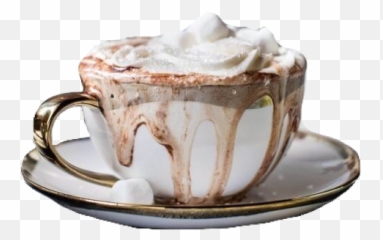 Hot Chocolate Tea Cup White Brown - Cup Png,Hot Chocolate Png