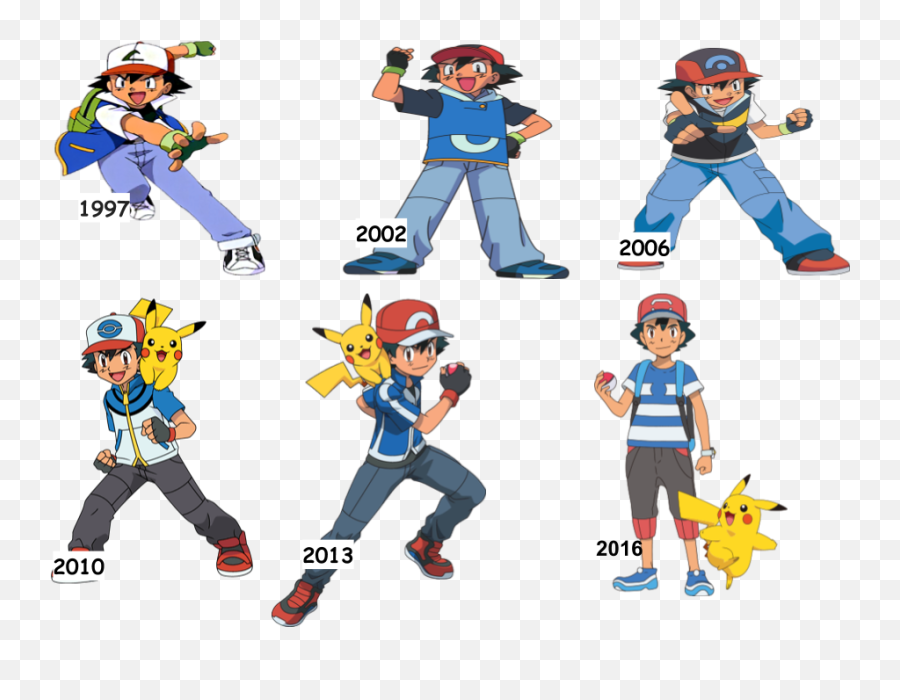 Ash Ketchum And Pokemon Game - Ash In All Regions Png,Ash Ketchum Transparent
