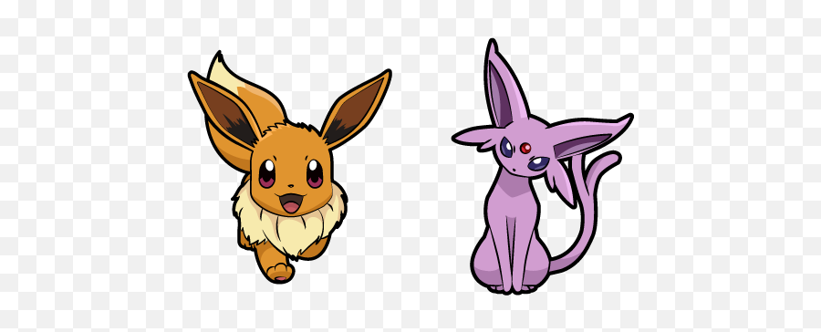 Pokemon Eevee And Espeon Cursor U2013 Custom Browser - Cartoon Png,Eevee Png