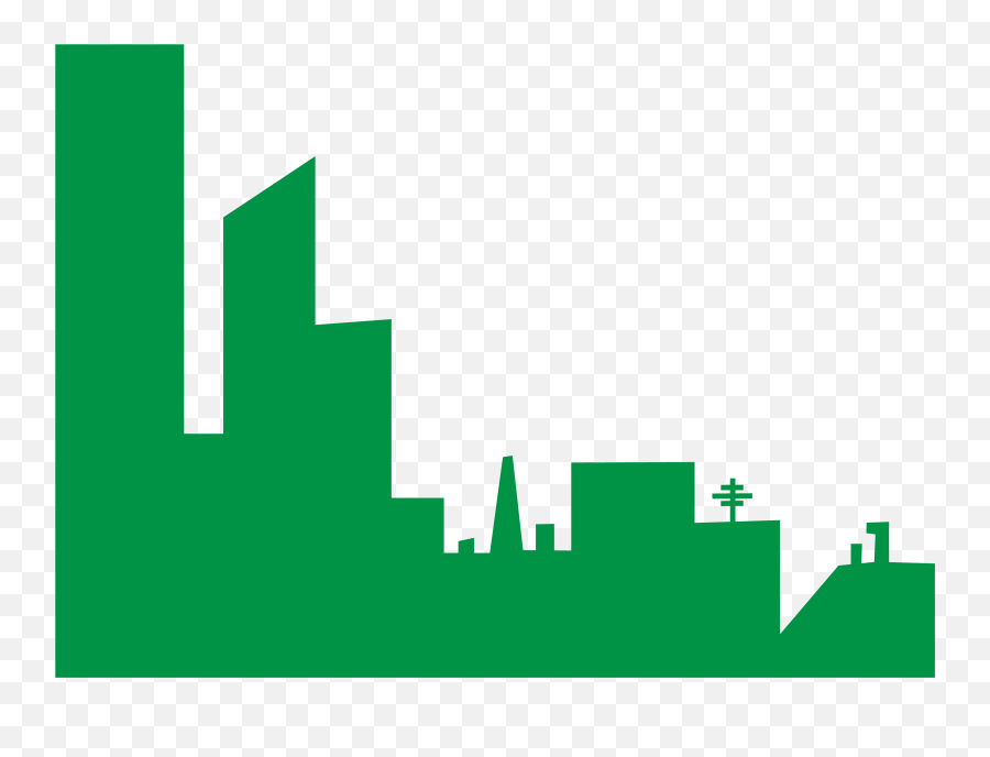 New York Skyline Png - Green Building Vector Png Building Clip Art Green,New York Skyline Silhouette Png