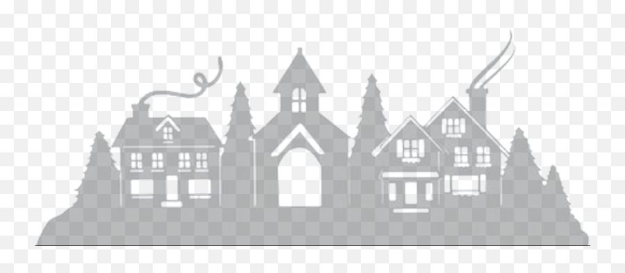 Transparent House Silhouette Png - Christmas Village Silhouette Png,Home Silhouette Png