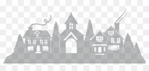 Transparent House Silhouette Png - Christmas Village