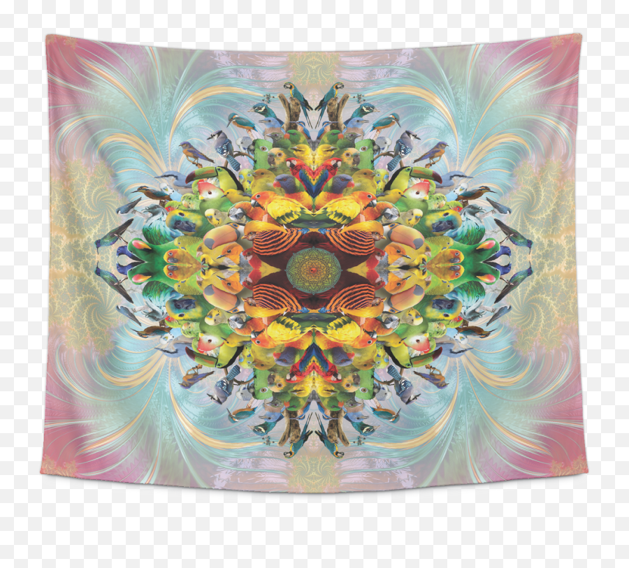 Rainbow Mandala Tapestry - Motif Png,Tapestry Png