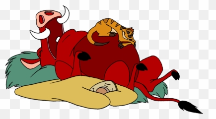 Pumba Png - Timon Pumbaa And Simba Sleeping,Pumba Png