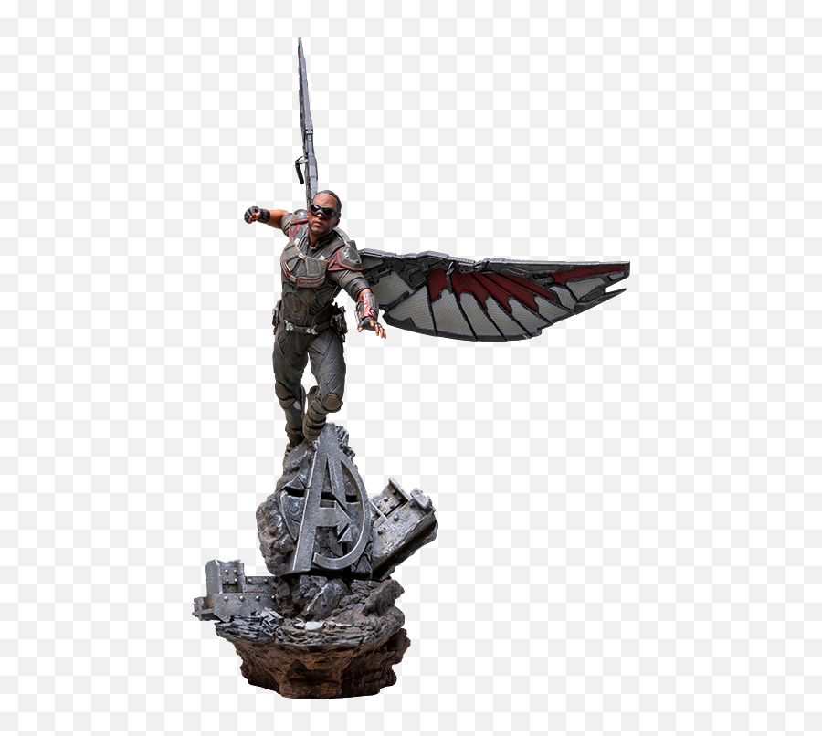 Marvel Falcon Art Scale Statue By Iron Studios - Marvel Falcon Statue Png,Falcon Transparent