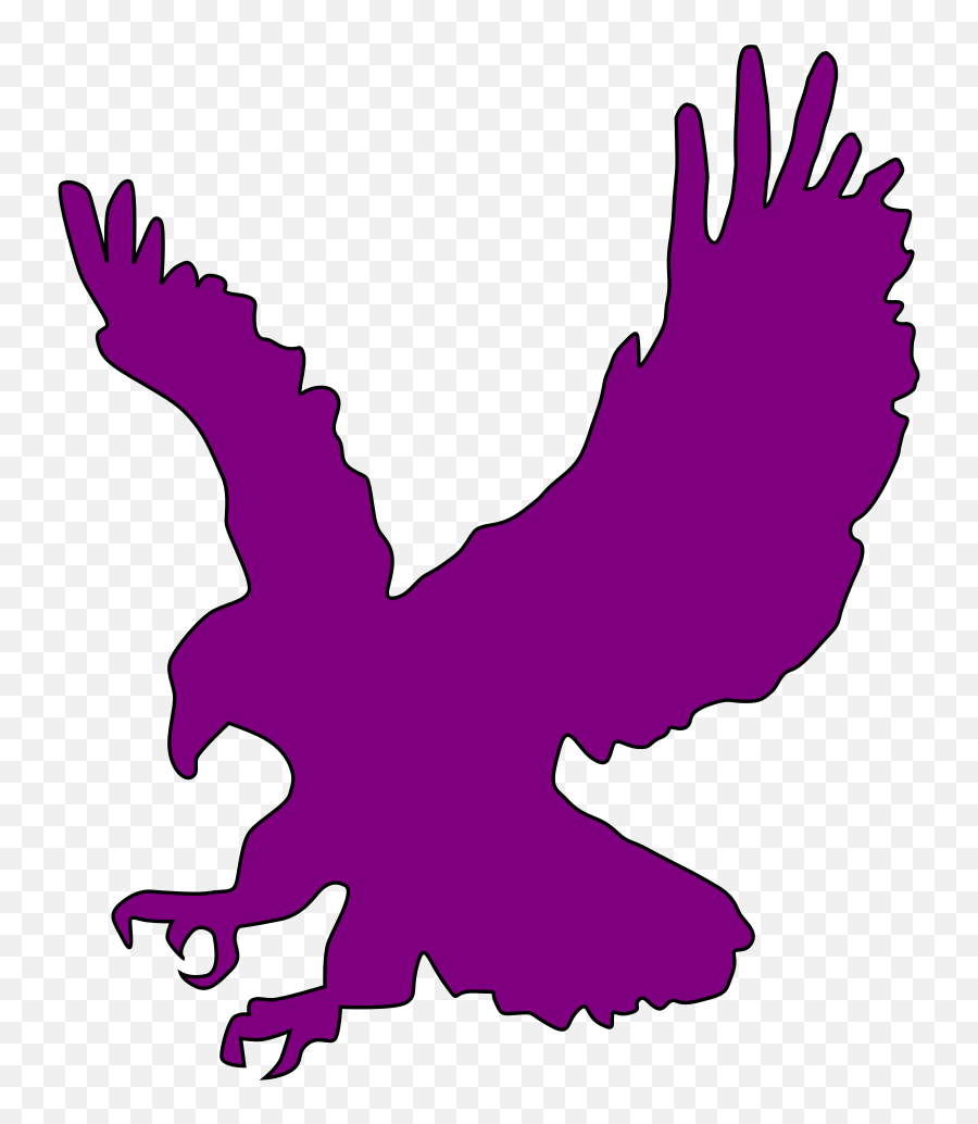 Purple Flying Eagle Svg Vector Clip Art - Bald Eagle Silhouette Png,Eagle Flying Png