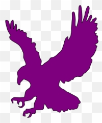 Purple Flying Eagle Svg Vector Clip Art - Bald Silhouette png